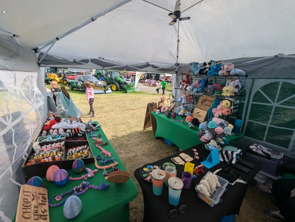 Shack In The Back Designs booth at an outdoor fair