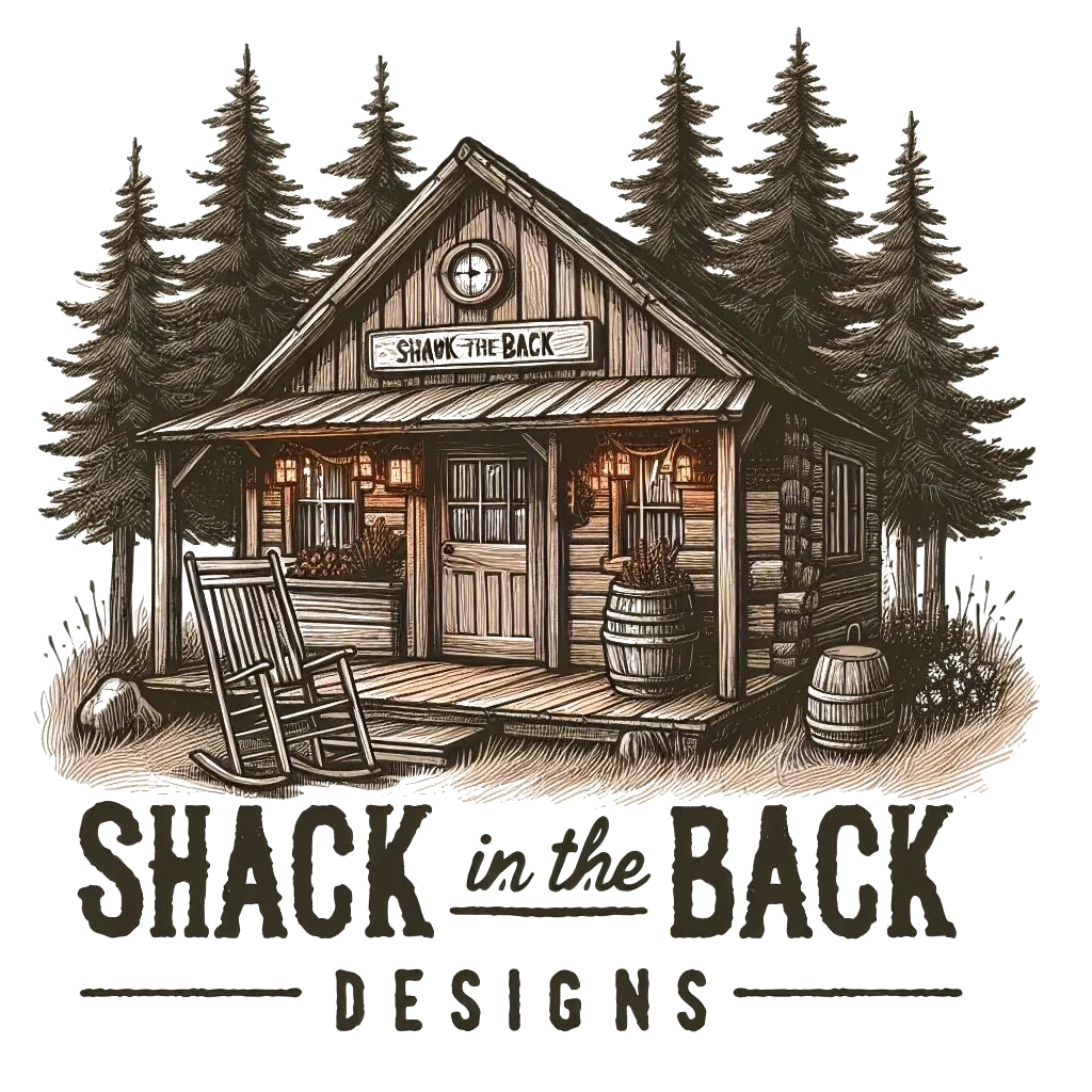 Shack In The Back Designs rustic cabin badge